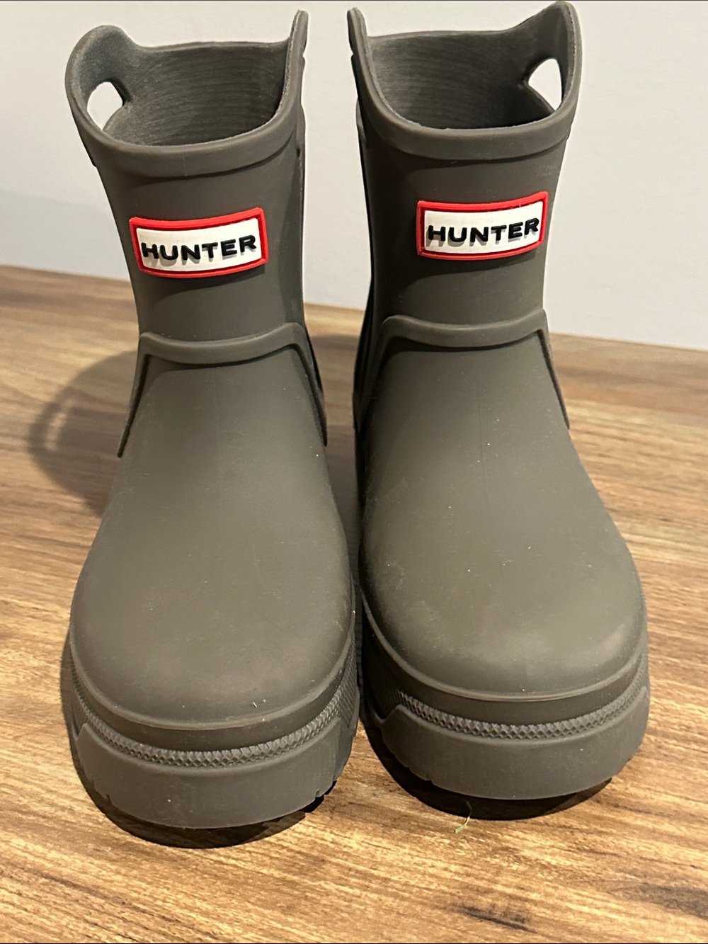 Kids Hunter Short Matte Rain Boots - Olive